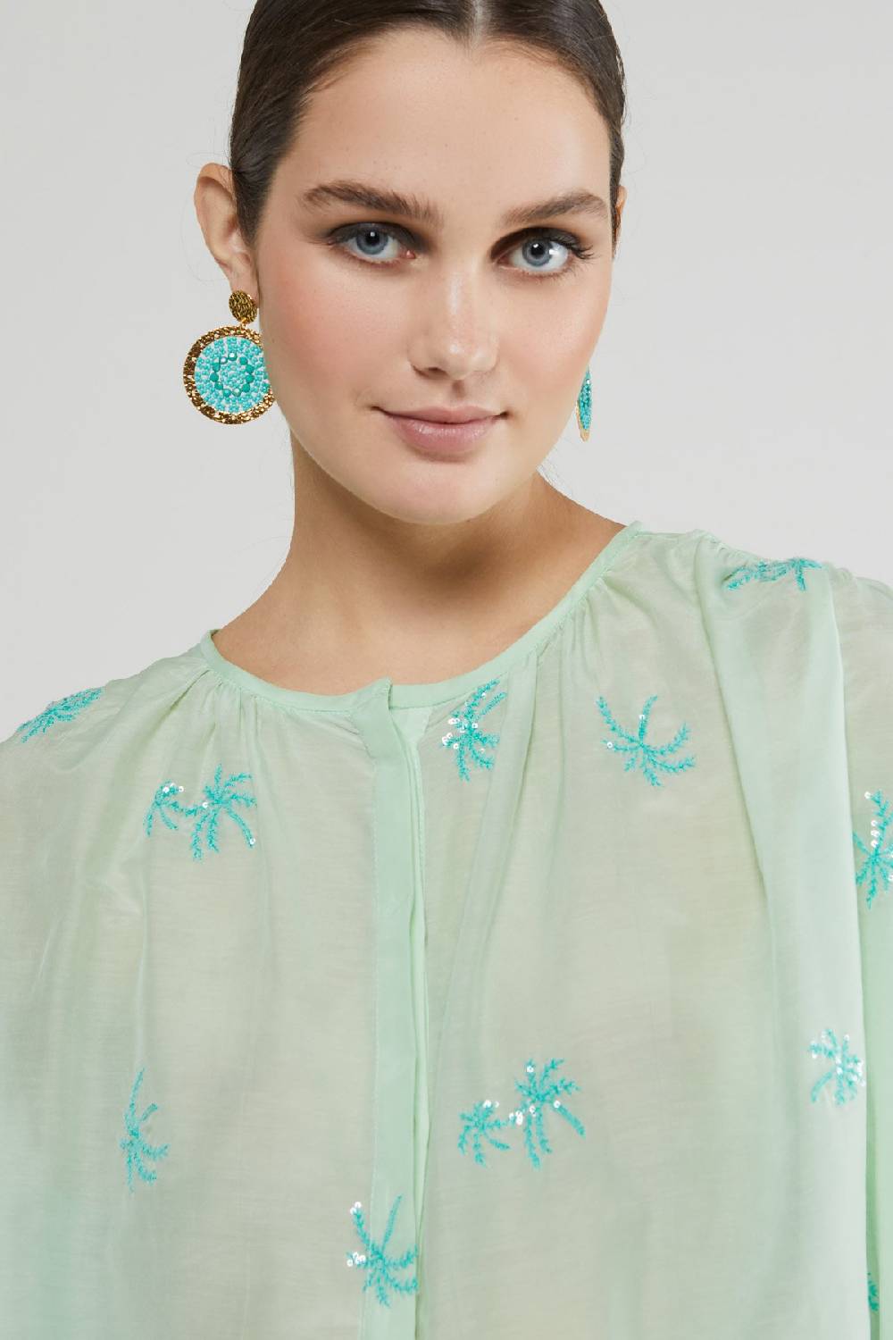 ottod'Ame Transparent shirt with embroideries I Più Venduti