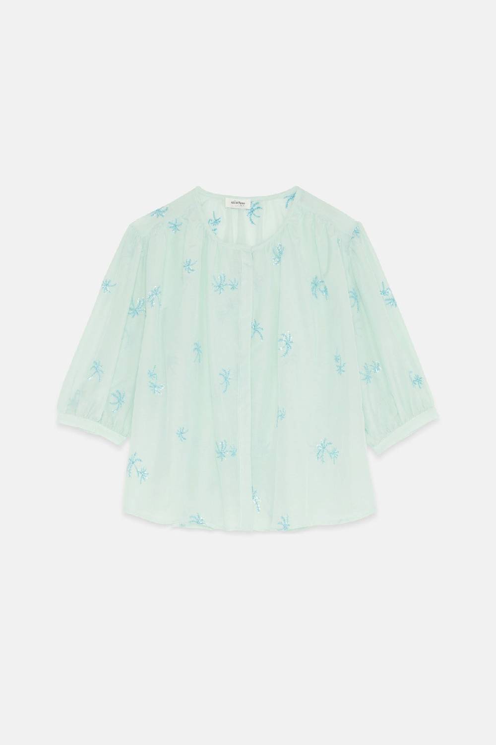 ottod'Ame Transparent shirt with embroideries I Più Venduti