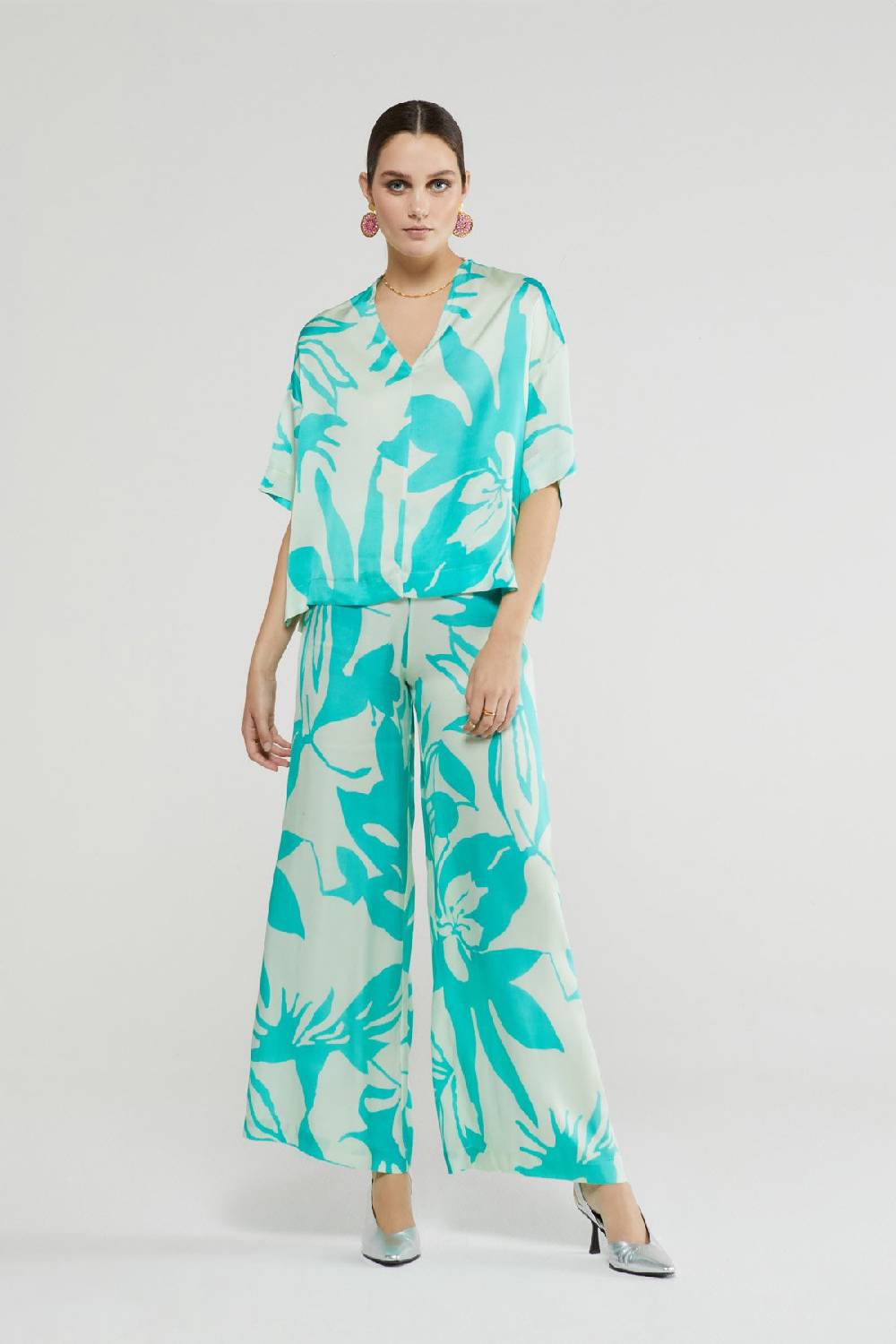 ottod'Ame Printed viscose trousers 2025