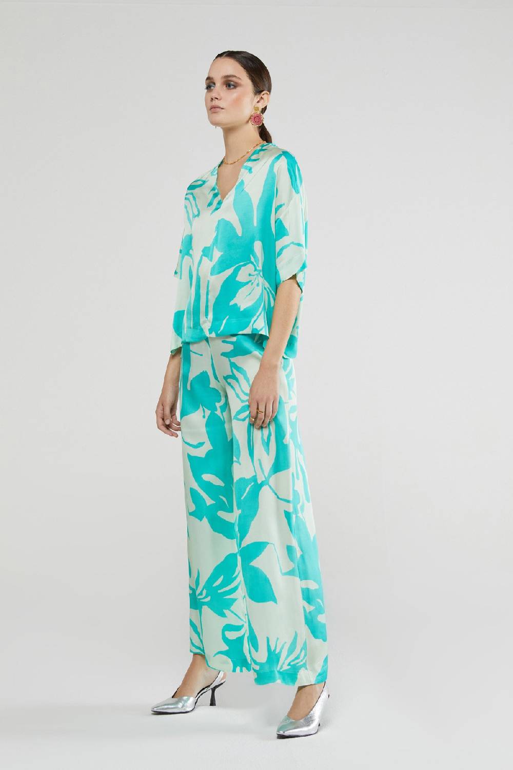 ottod'Ame Printed viscose trousers 2025