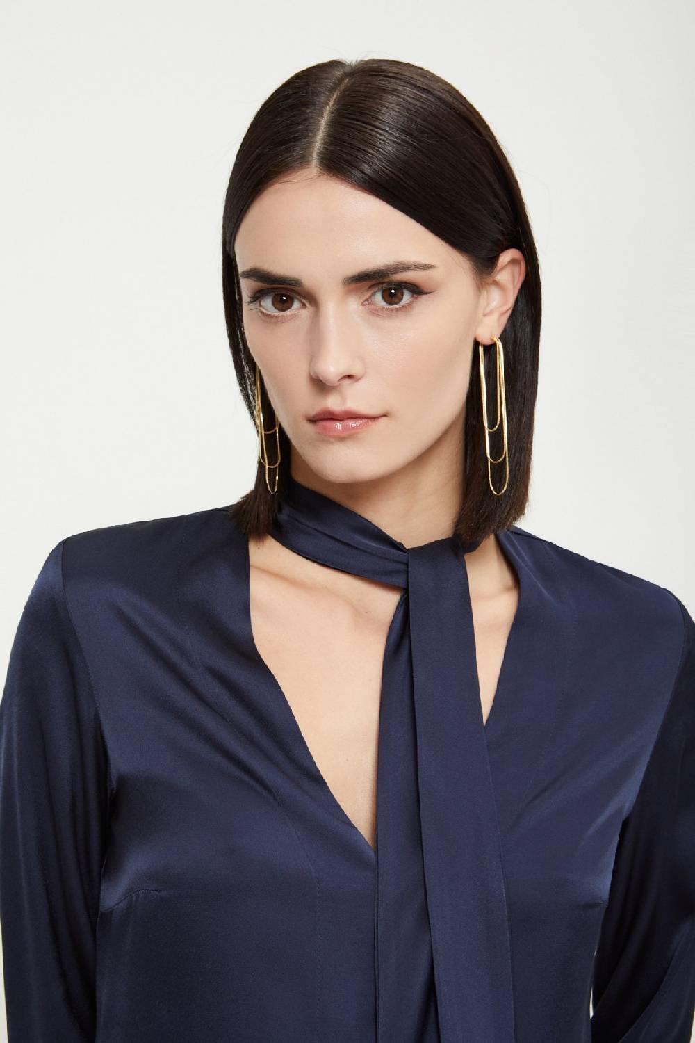 ottod'Ame Viscose long dress with V neck Offerta speciale