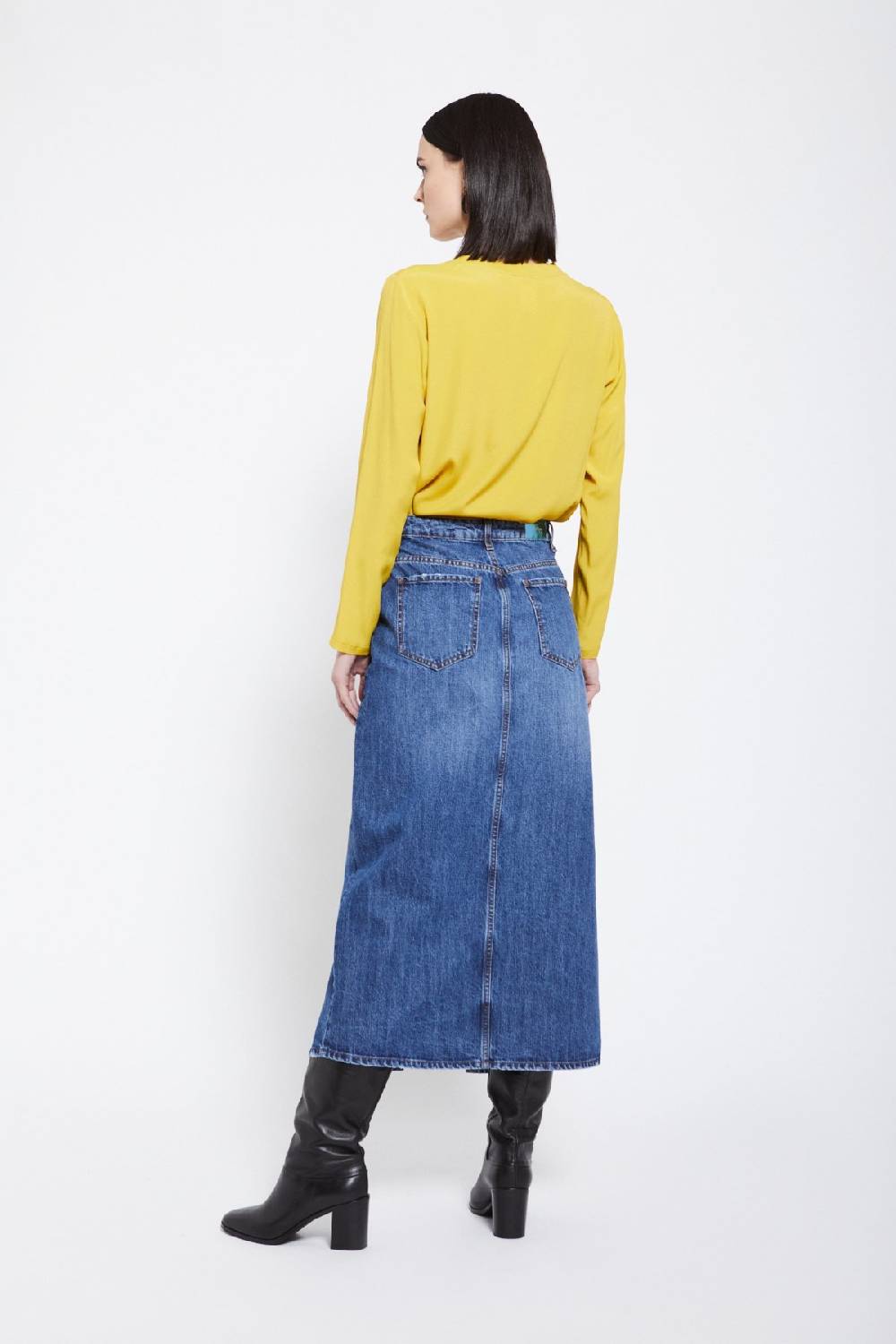 ottod'Ame Denim midi skirt Pezzi Unici