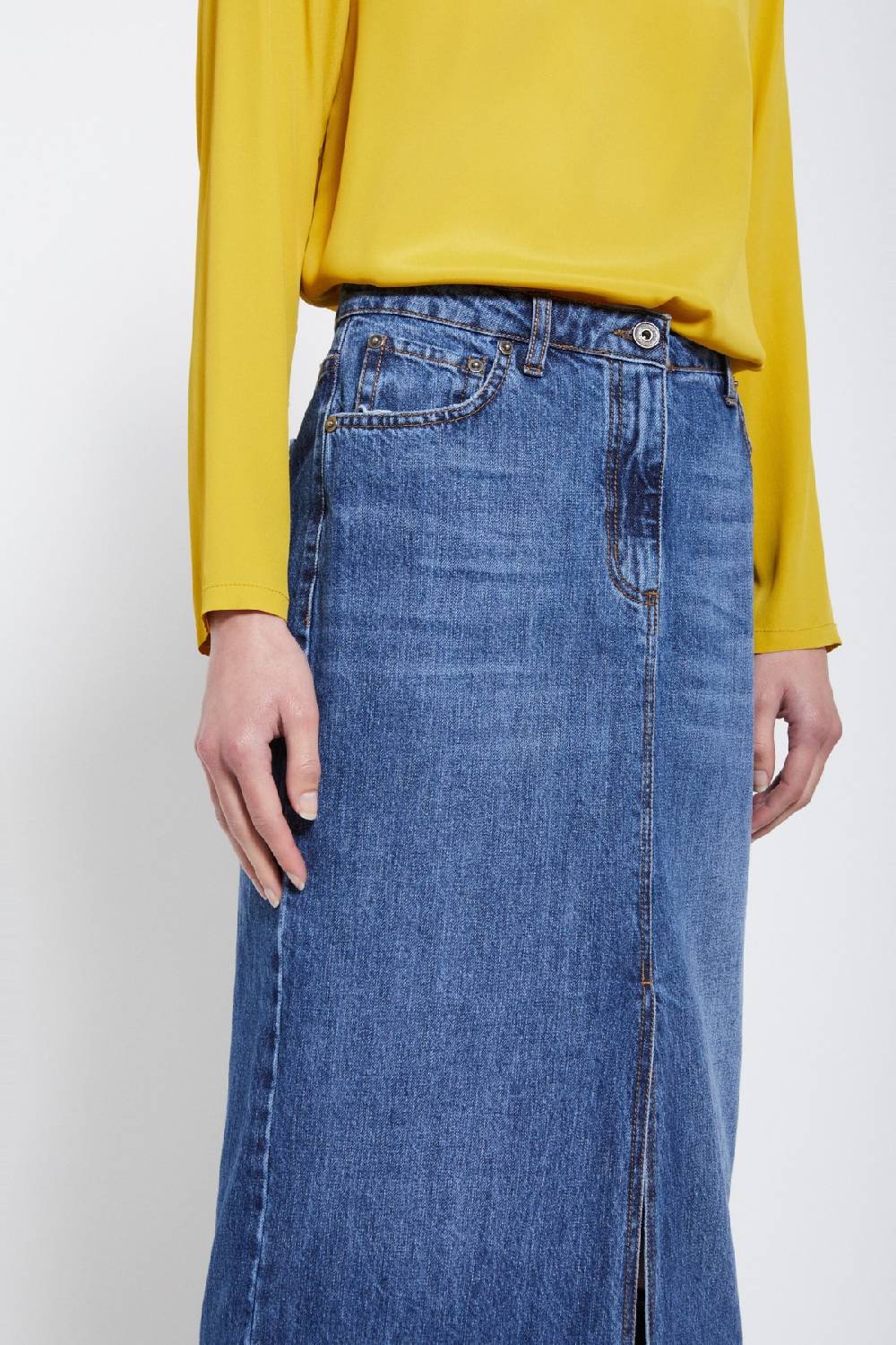 ottod'Ame Denim midi skirt Pezzi Unici