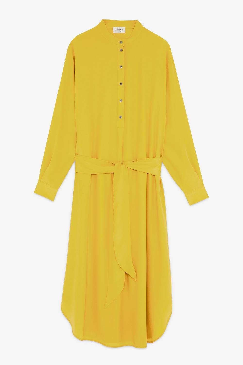 ottod'Ame Silk-blend midi dress with sash Qualità Garantita