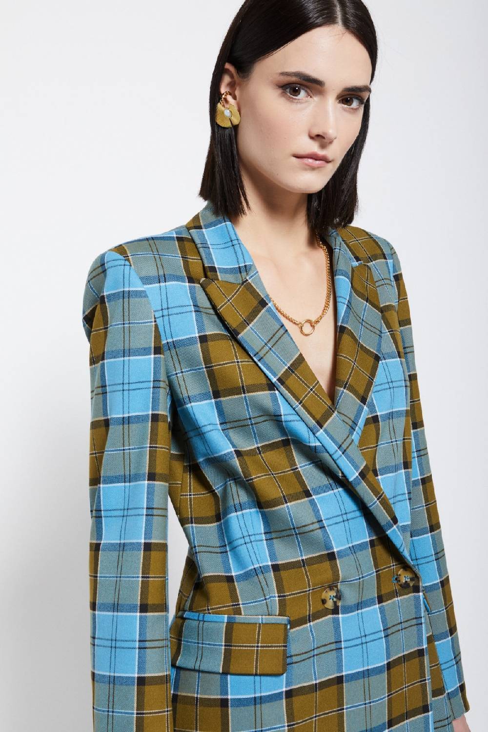 ottod'Ame Tartan double-breasted jacket Acquista Ora