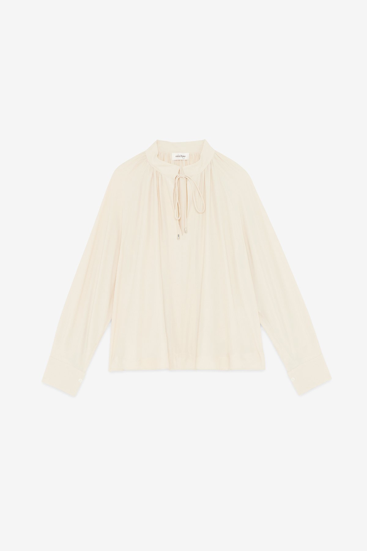 ottod'Ame Silk-blend blouse with drawstring Novità