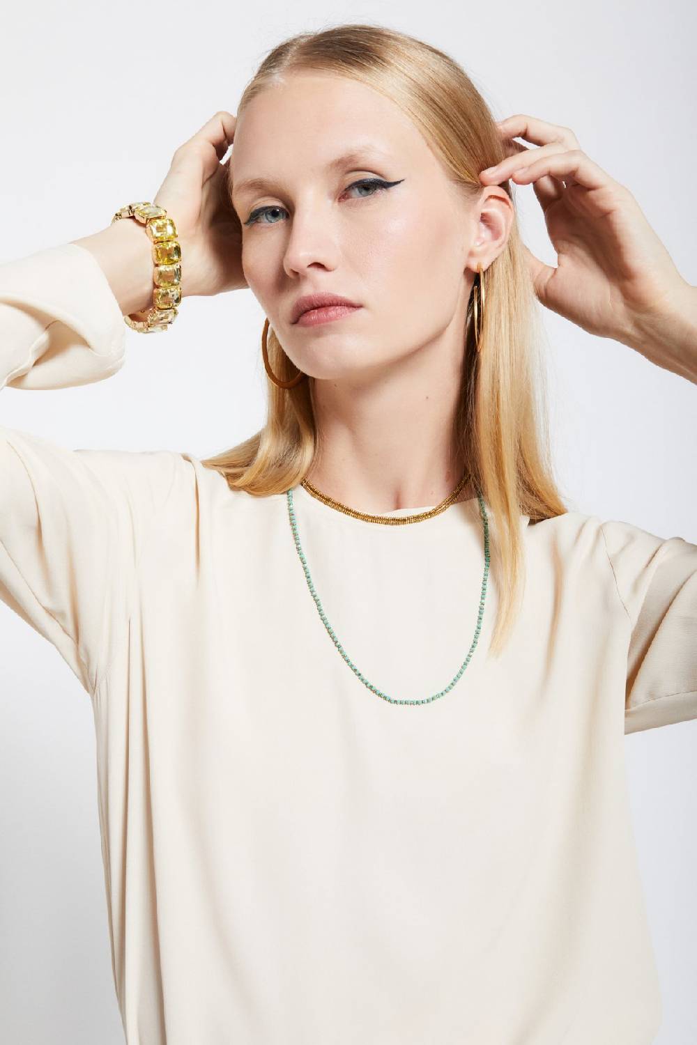 ottod'Ame Silk-blend blouse Sconto