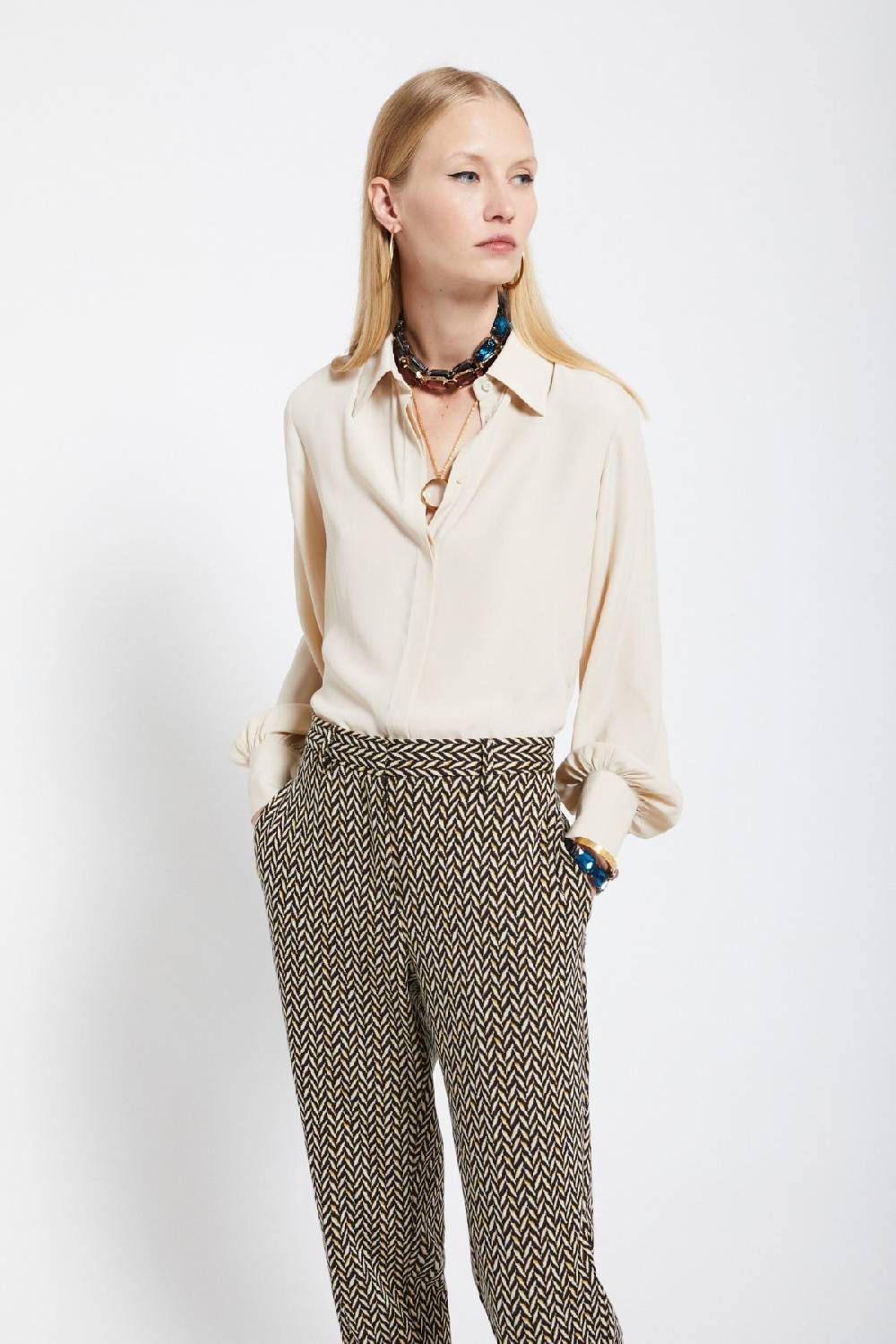 ottod'Ame Silk-blend shirt Vendita Economica
