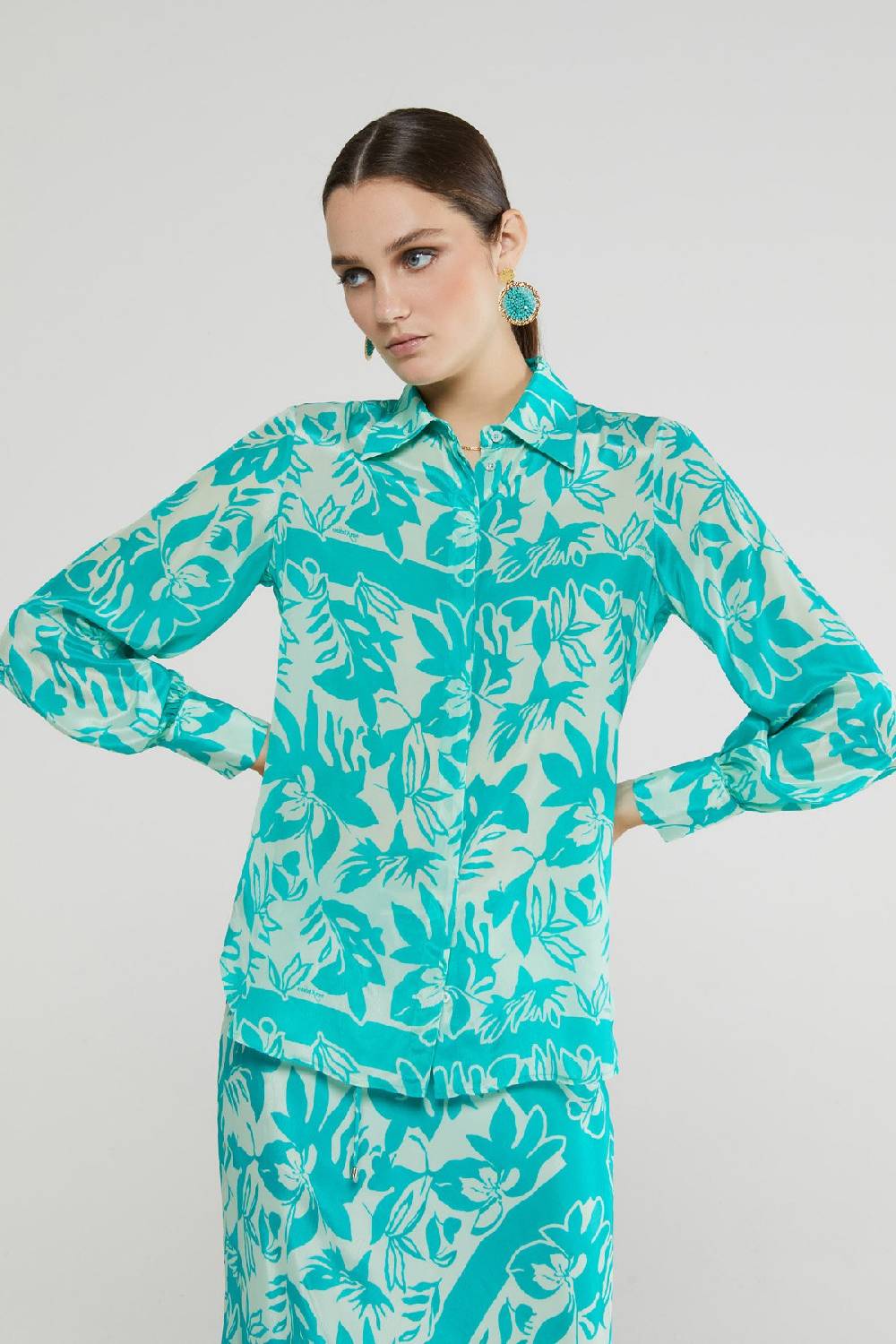 ottod'Ame Printed viscose shirt Sostegno trimestrale