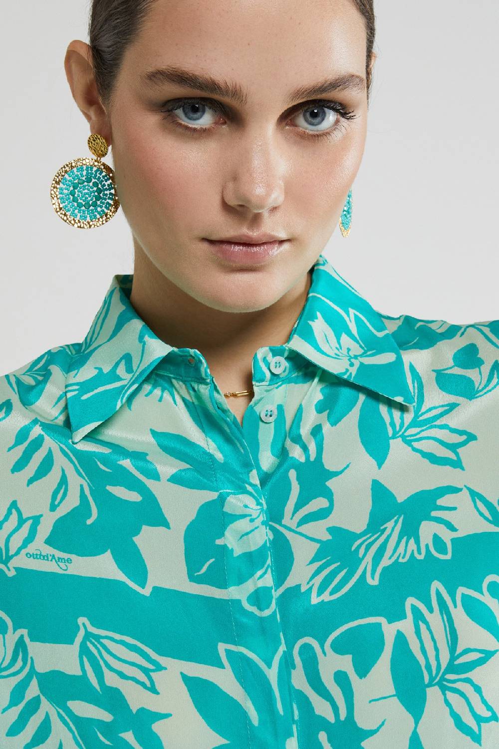 ottod'Ame Printed viscose shirt Sostegno trimestrale