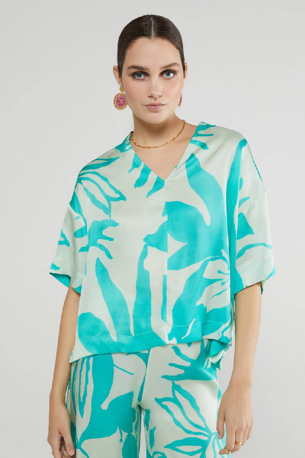 ottod'Ame Printed viscose sweater Consegna Veloce