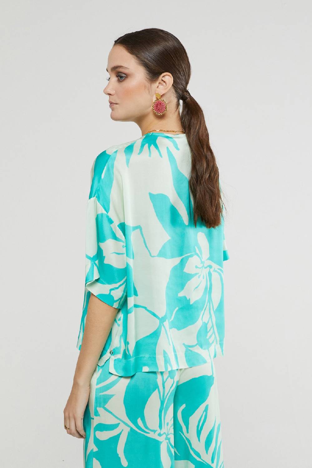 ottod'Ame Printed viscose sweater Consegna Veloce