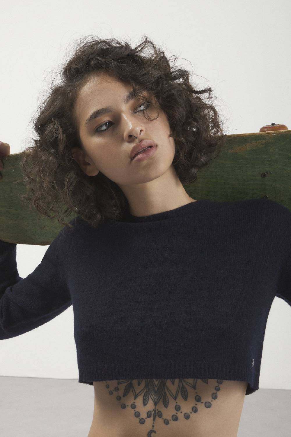 ottod'Ame Cashmire blend cropped sweater Saldi