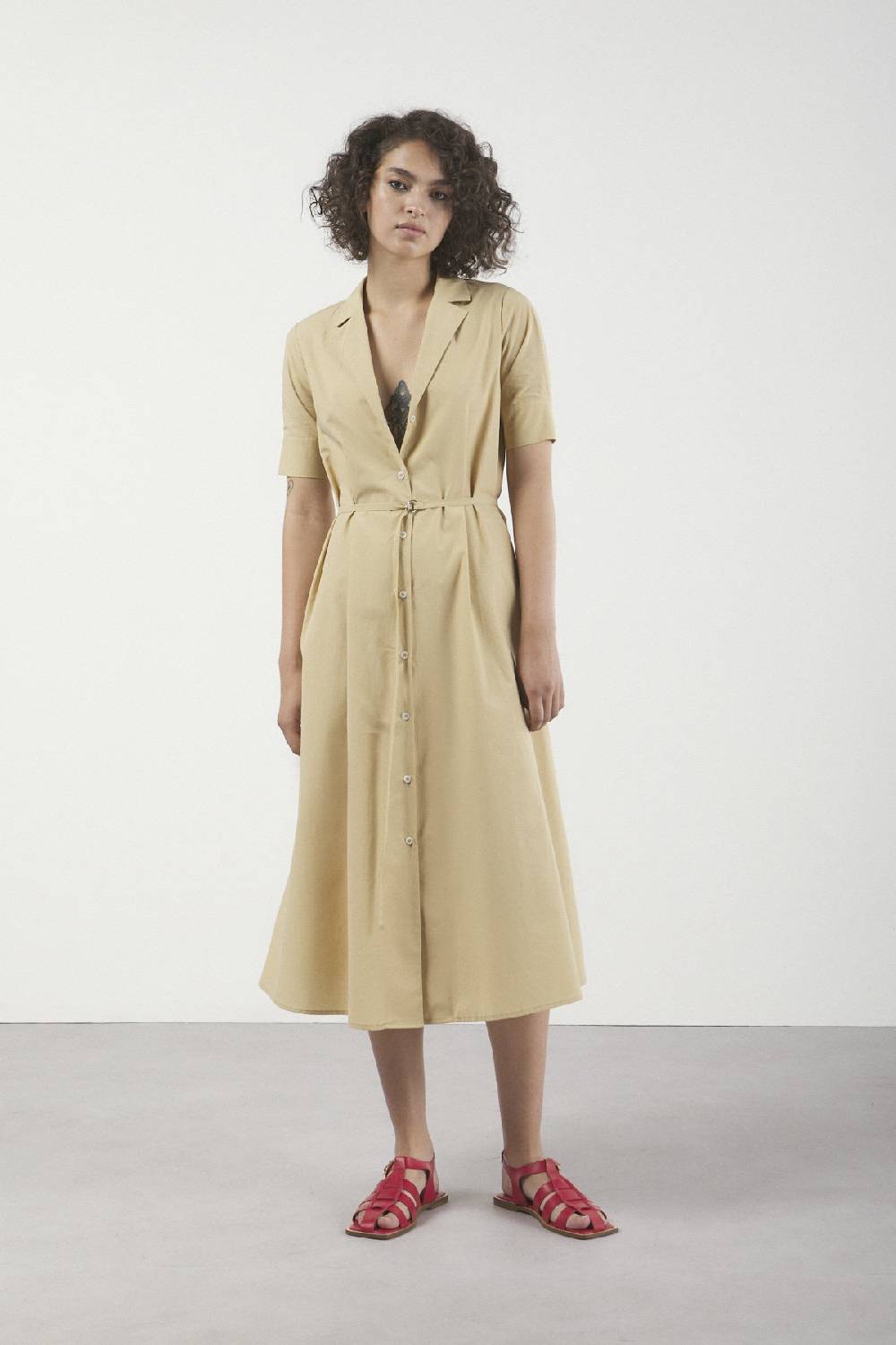 ottod'Ame Poplin midi chemisier Soddisfazione Garantita