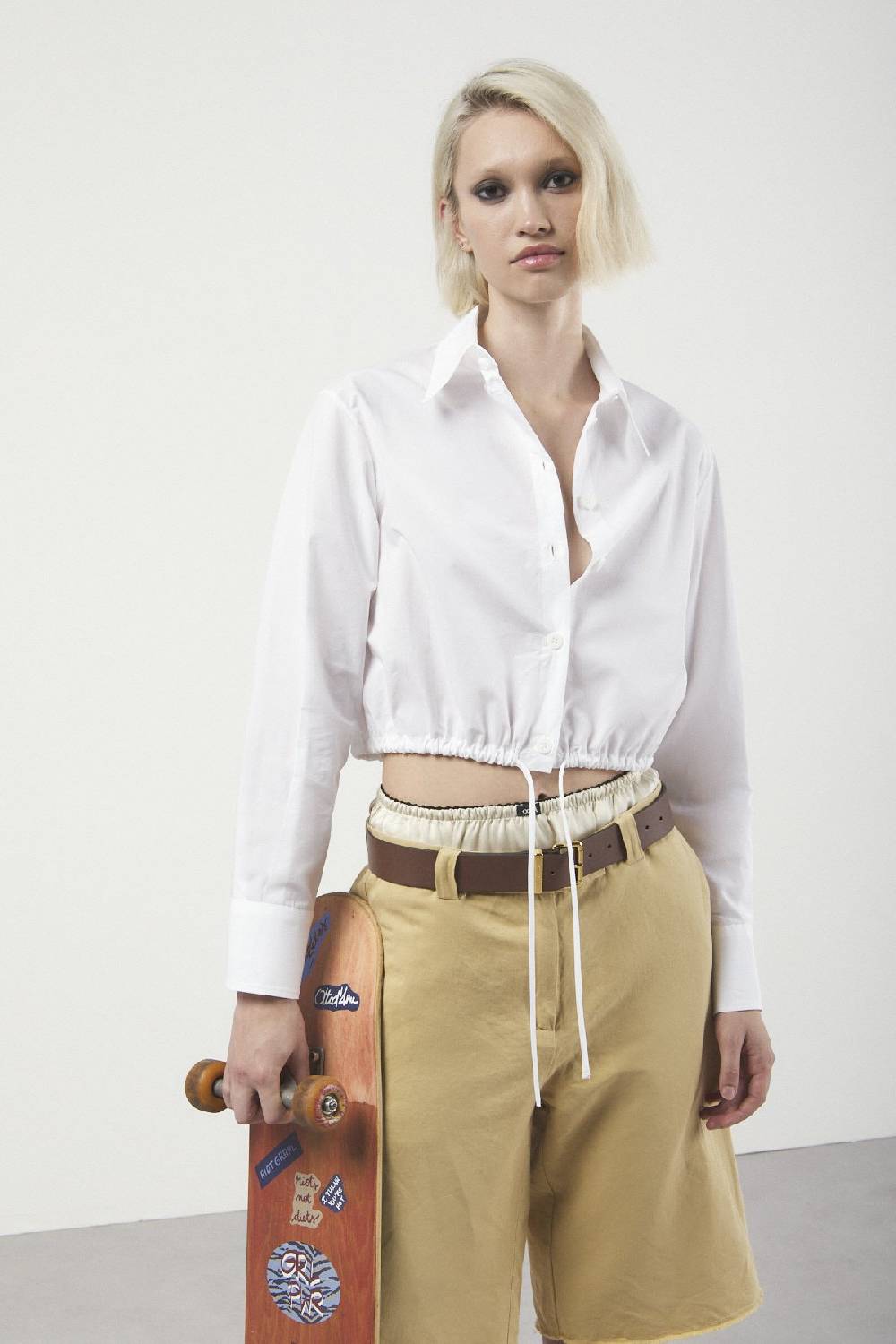 ottod'Ame Poplin cropped shirt Qualità Garantita