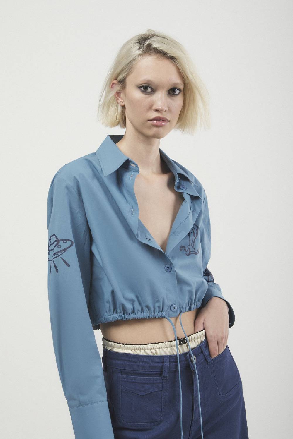 ottod'Ame Poplin cropped shirt Negozi Online