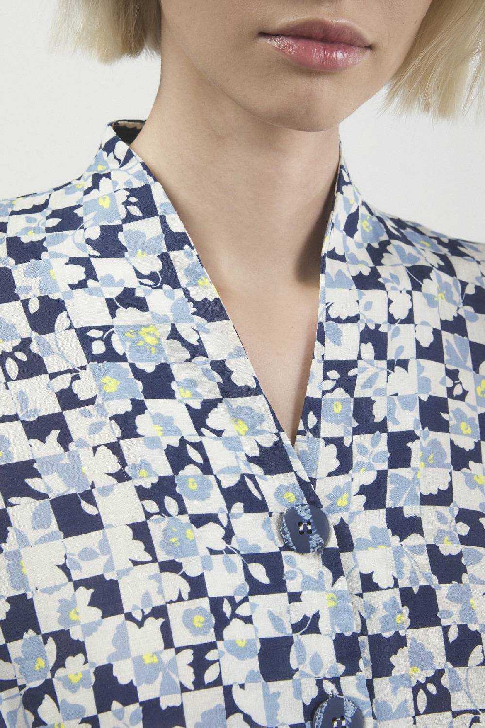 ottod'Ame Printed dress with pleated skirt Acquista Ora