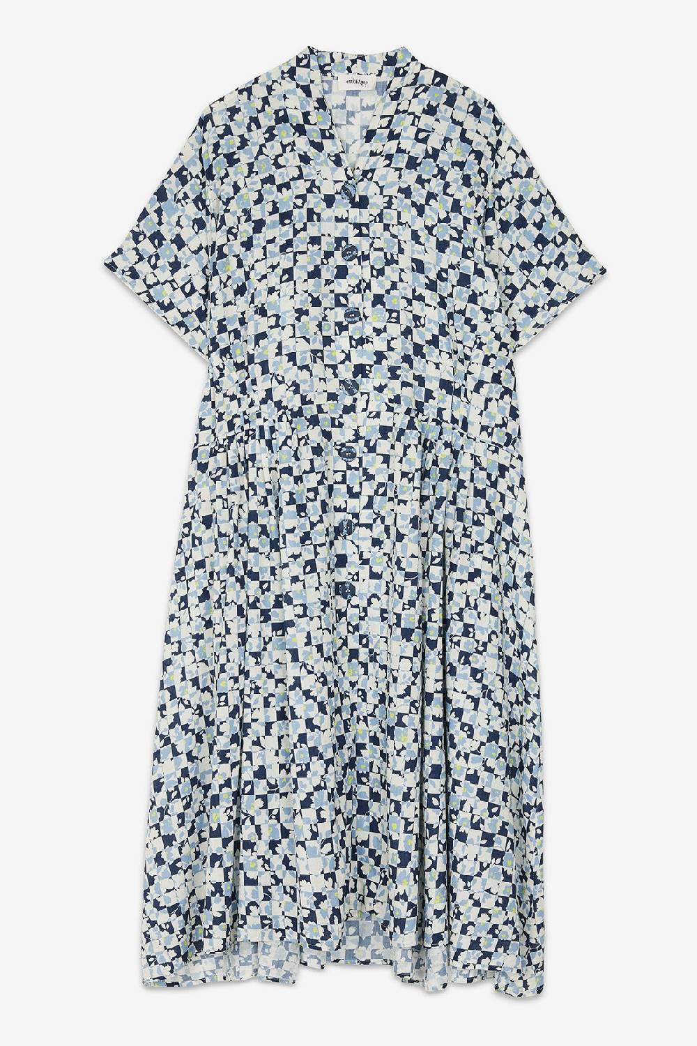 ottod'Ame Printed dress with pleated skirt Acquista Ora