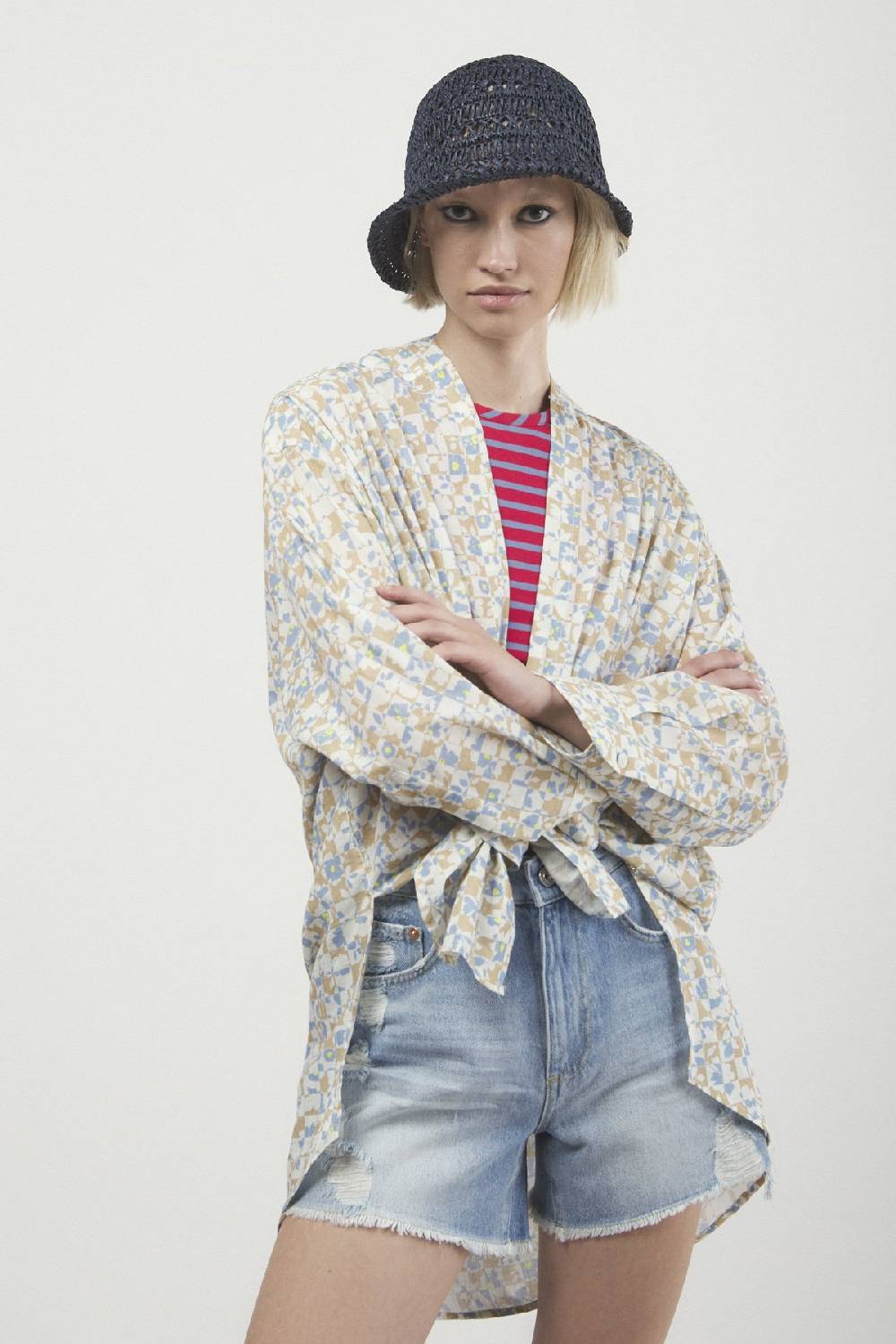 ottod'Ame Printed oversize shirt Consegna Veloce