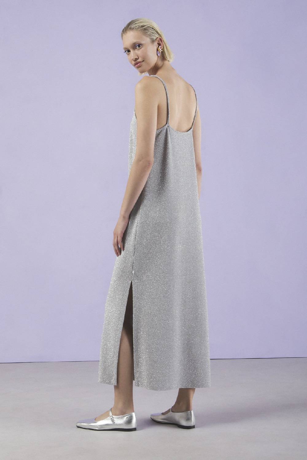 ottod'Ame Long dress with lurex In Vendita