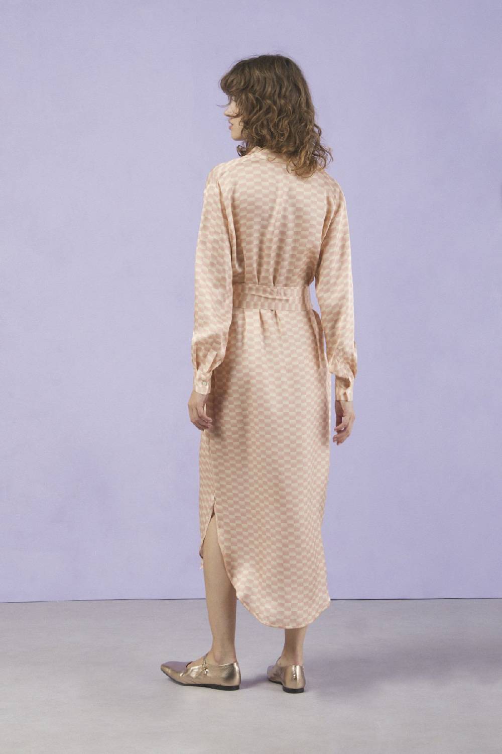ottod'Ame Viscose long dress with sash Vendita Calda