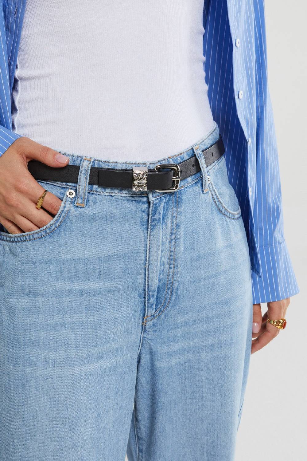 ottod'Ame Leather thin belt Negozi Online