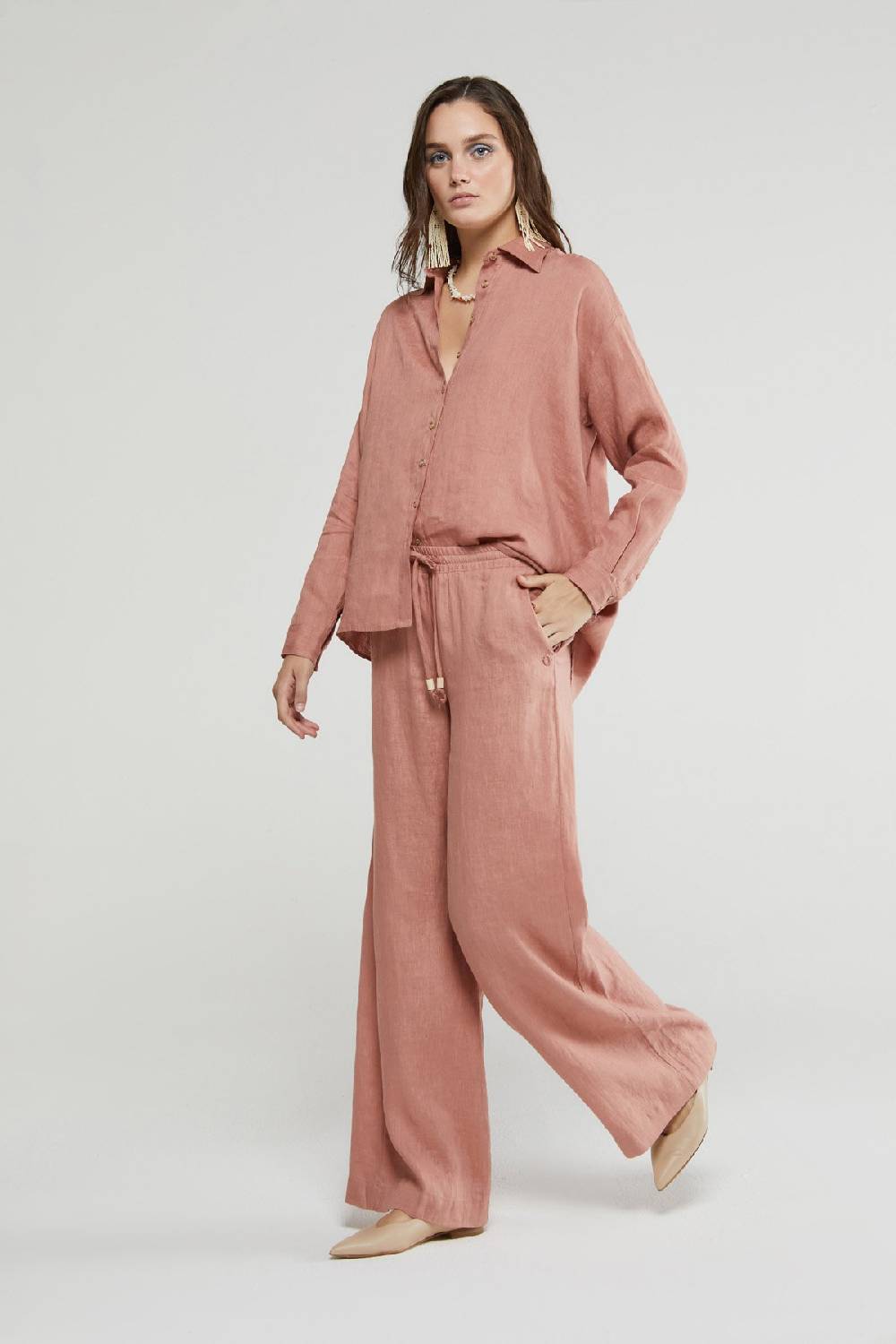 ottod'Ame Linen palazzo trousers Fino Al -60%