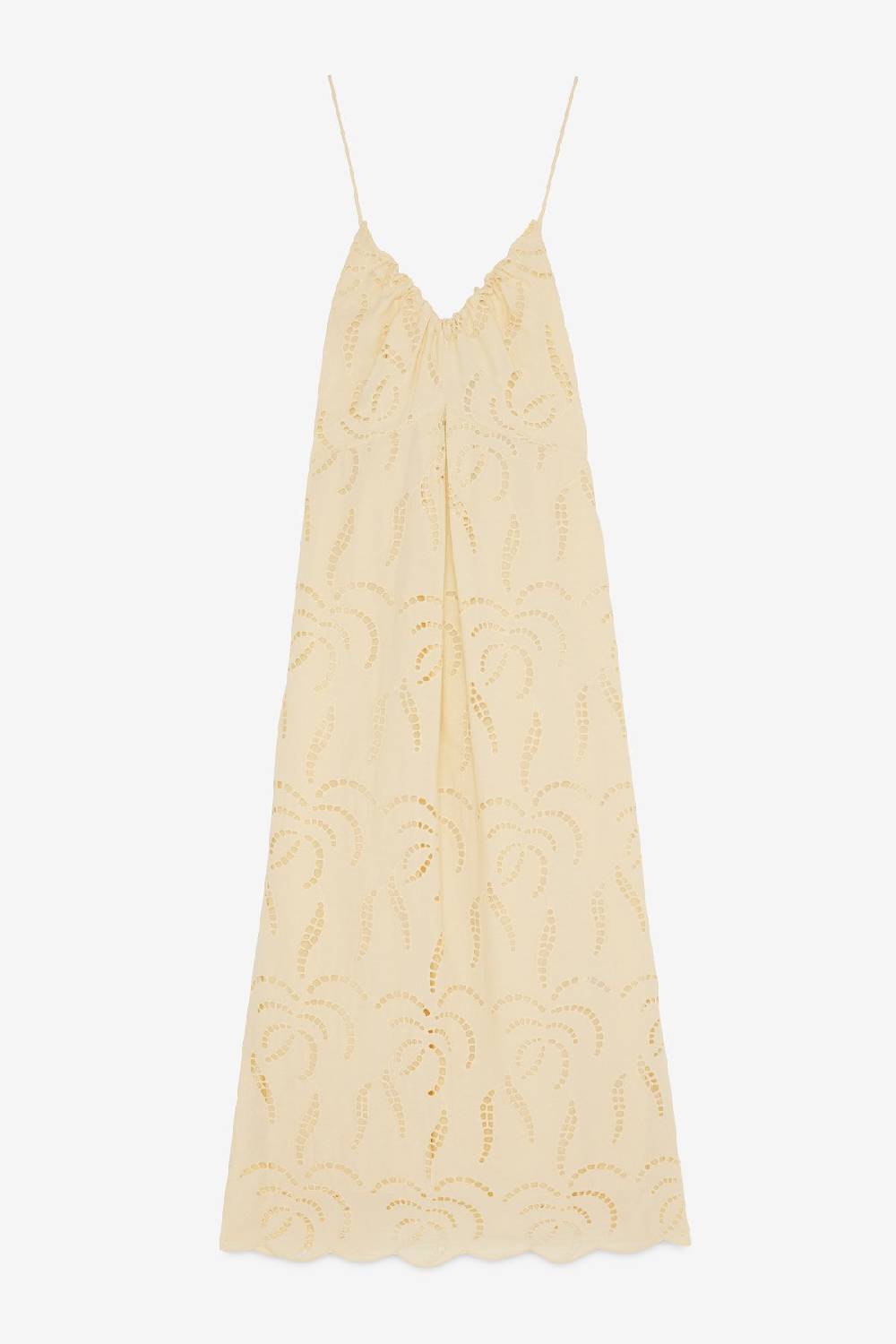 ottod'Ame Broderie anglaise long dress with neckline with bow Prezzo Ridotto