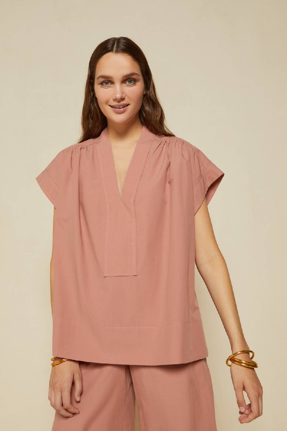 ottod'Ame Poplin V-neck sweater Economico