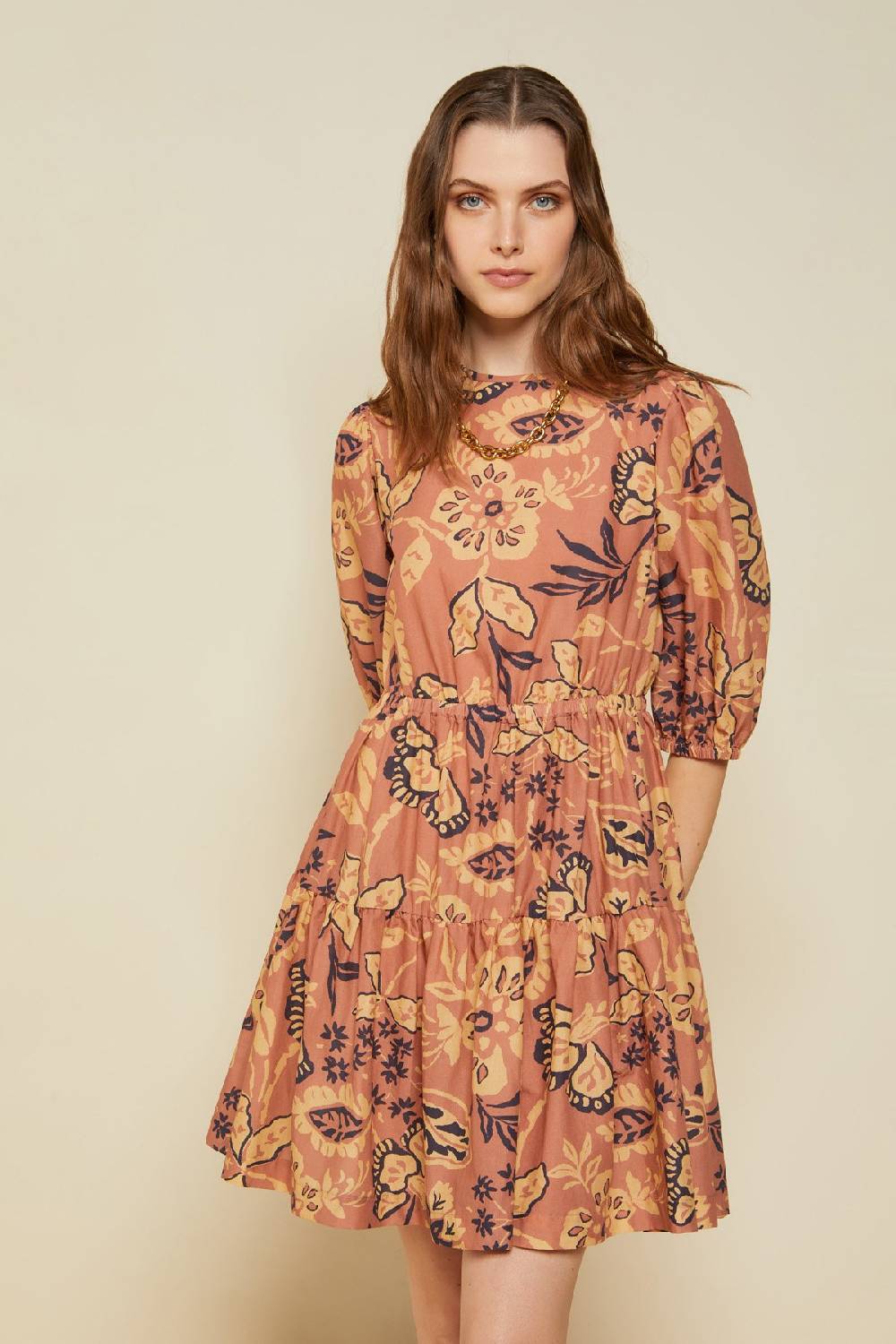 ottod'Ame Cotton short dress with laces In Vendita