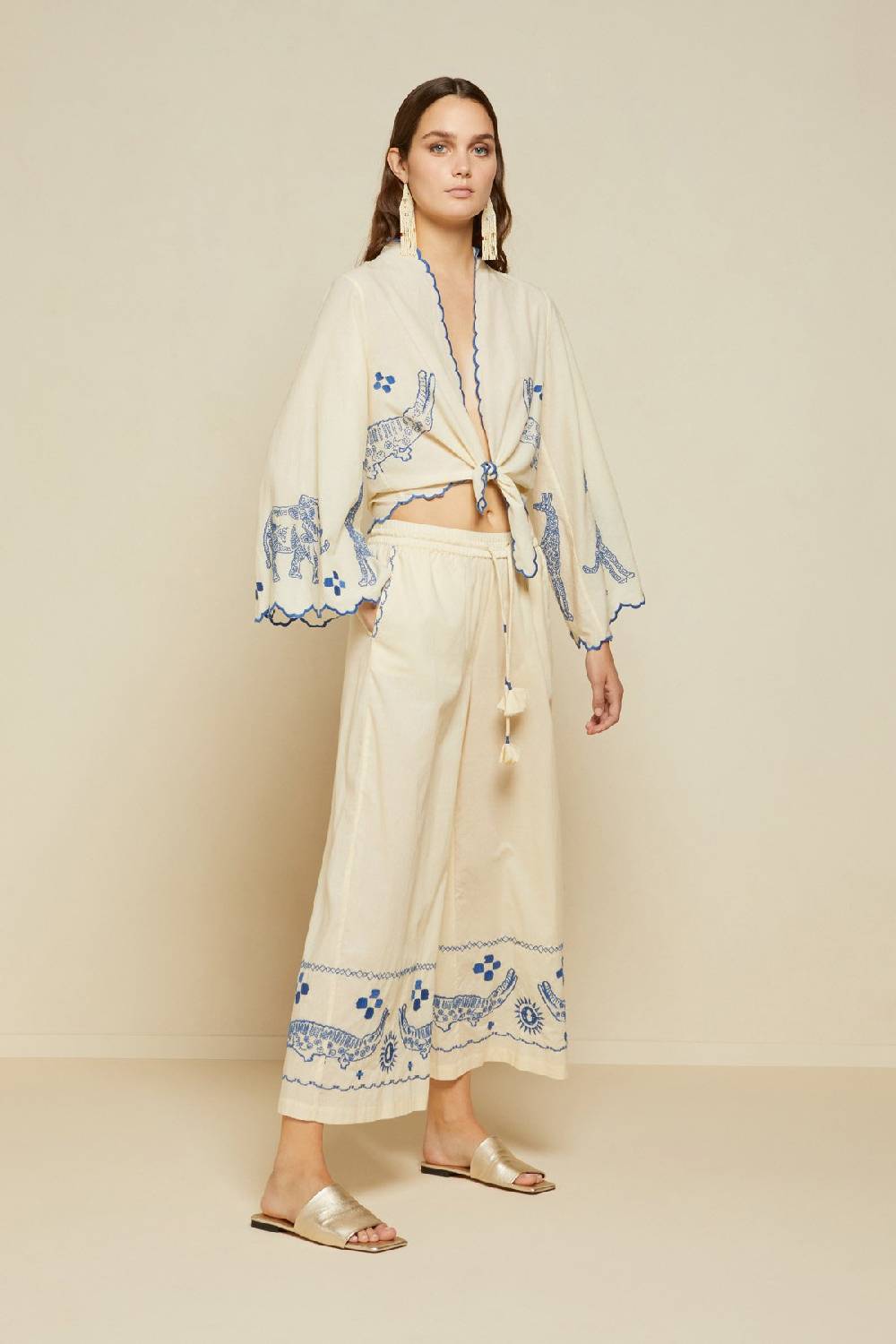 ottod'Ame Wide trousers with drawstring Saldi