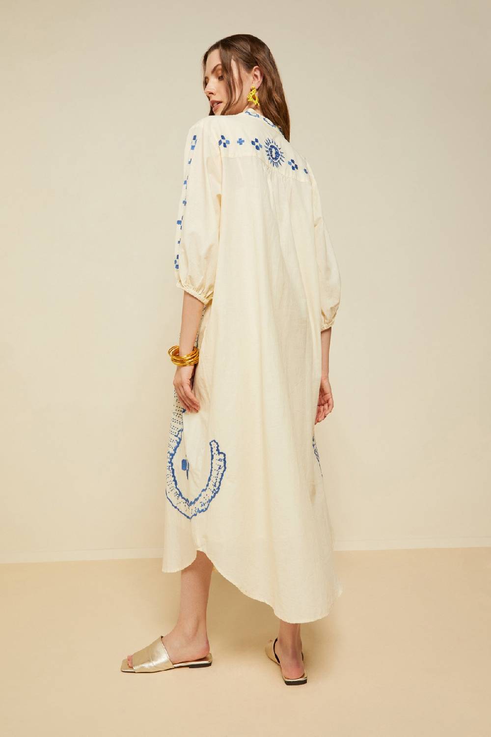 ottod'Ame Cotton kaftan long dress with embroidery Hotsell