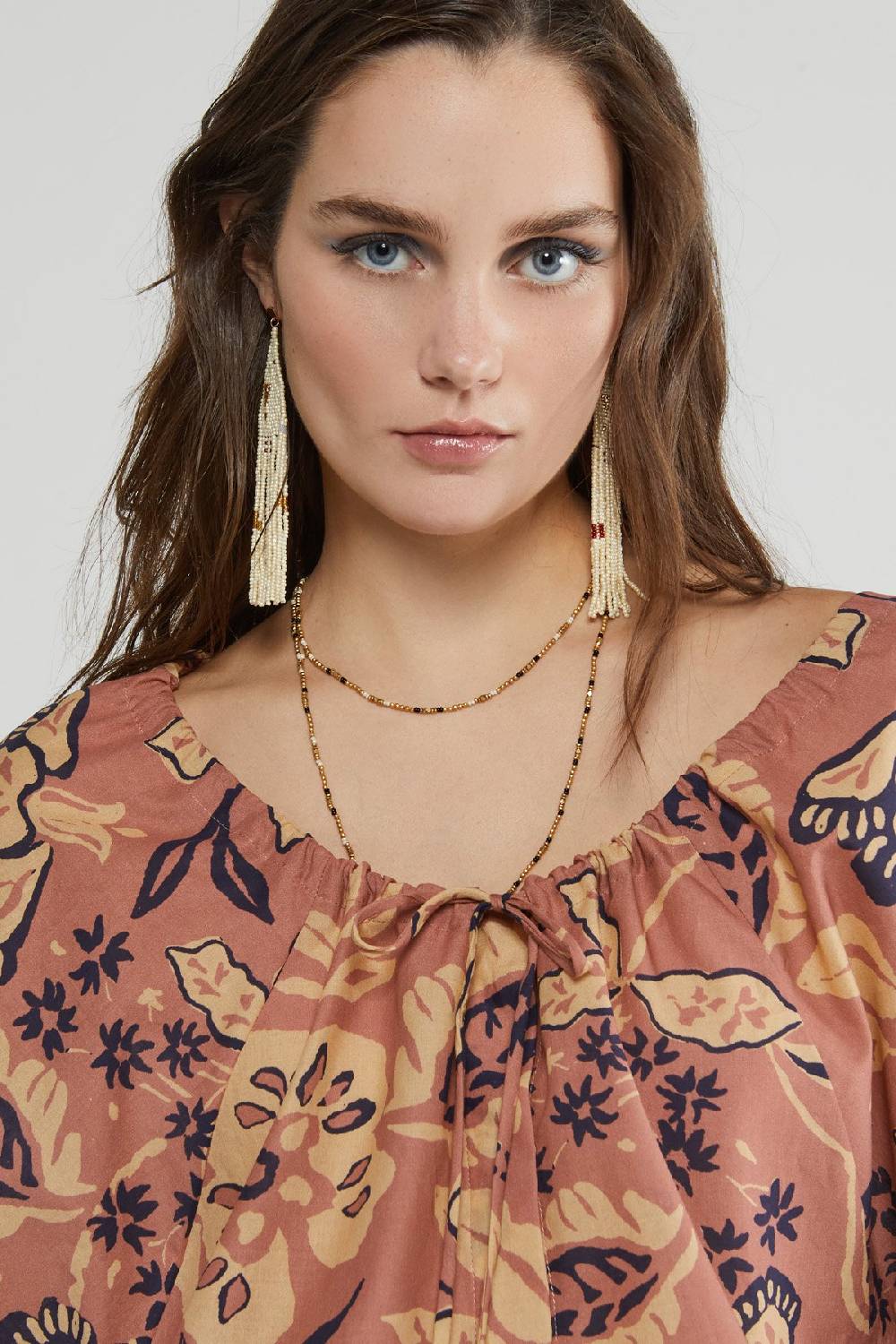 ottod'Ame Cotton shirt with balloon sleeves Vendita Economica