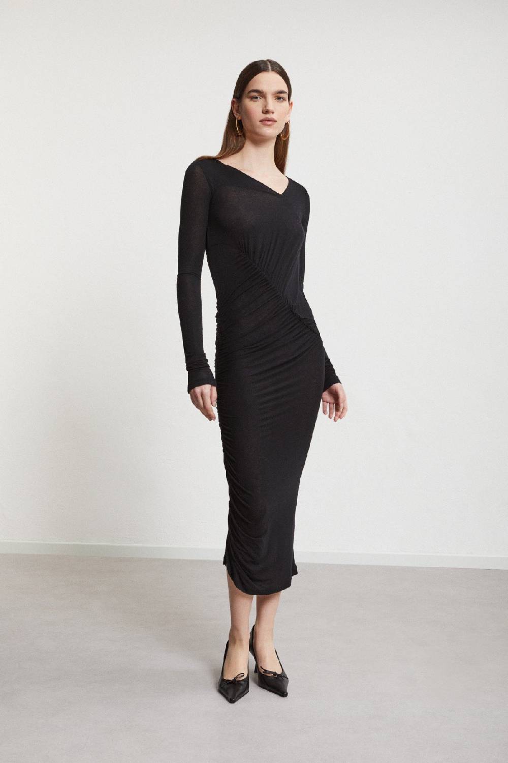 ottod'Ame Stretch viscose long dress 50% di sconto con spedizione gratuita
