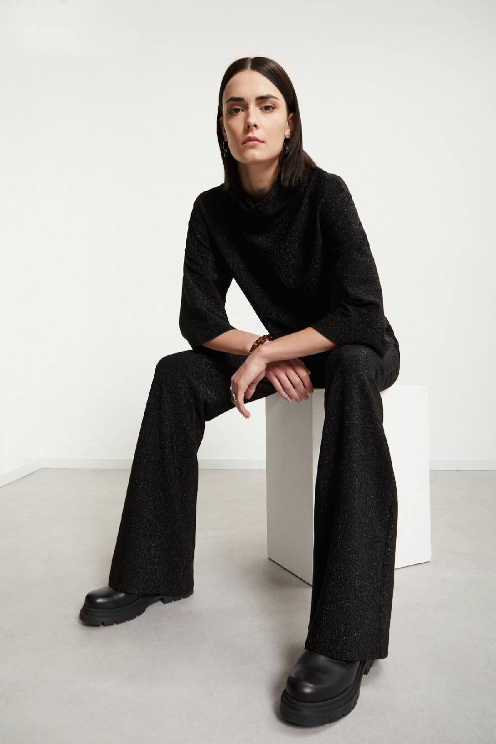 ottod'Ame Viscose trousers with lurex