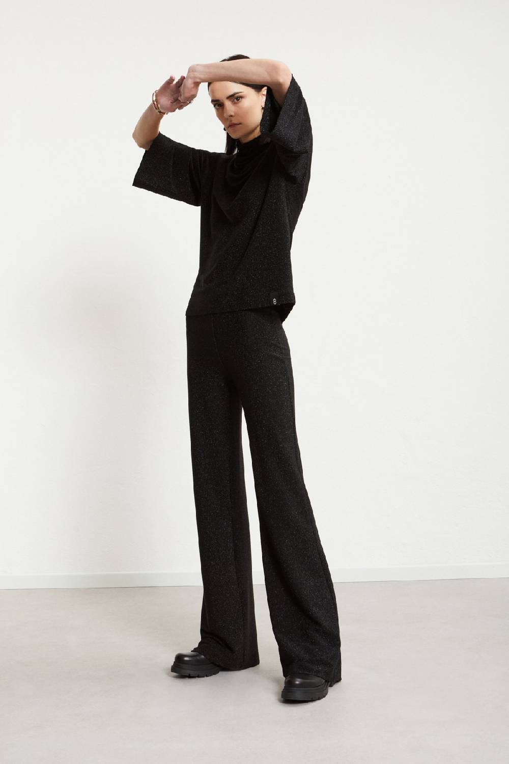 ottod'Ame Viscose trousers with lurex Vendita