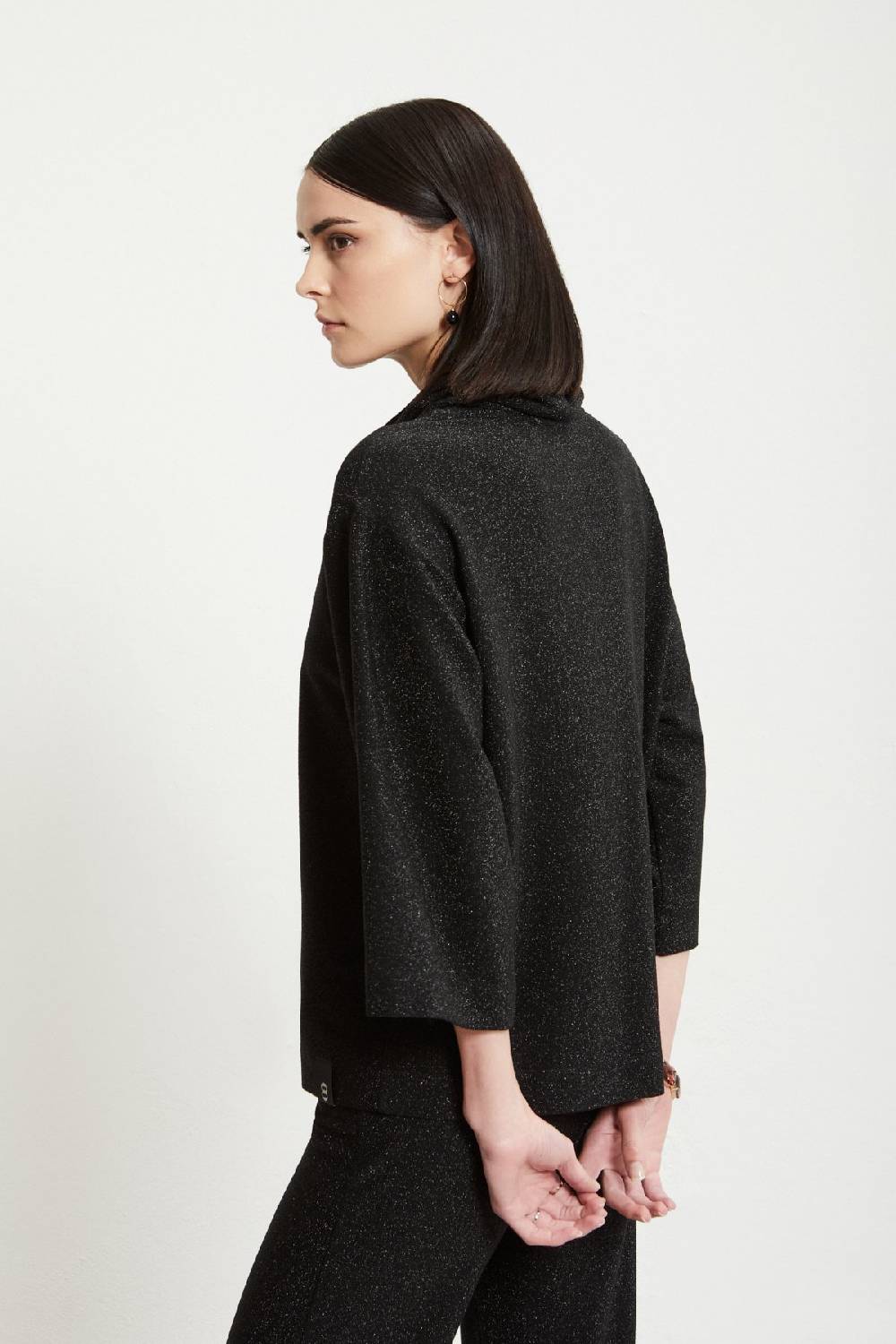 ottod'Ame Viscose blouse with lurex and flared sleeves Promozione