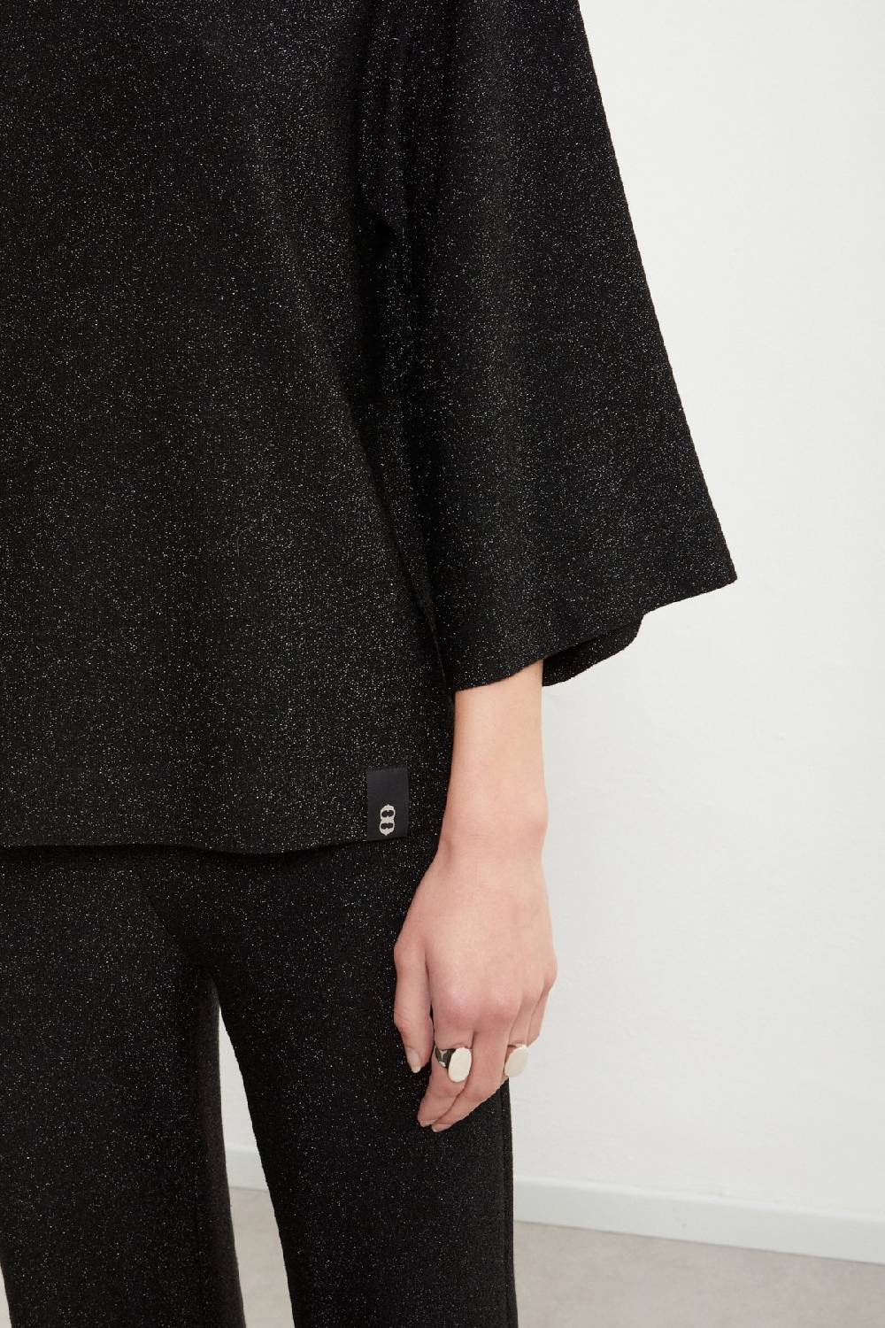 ottod'Ame Viscose blouse with lurex and flared sleeves Promozione