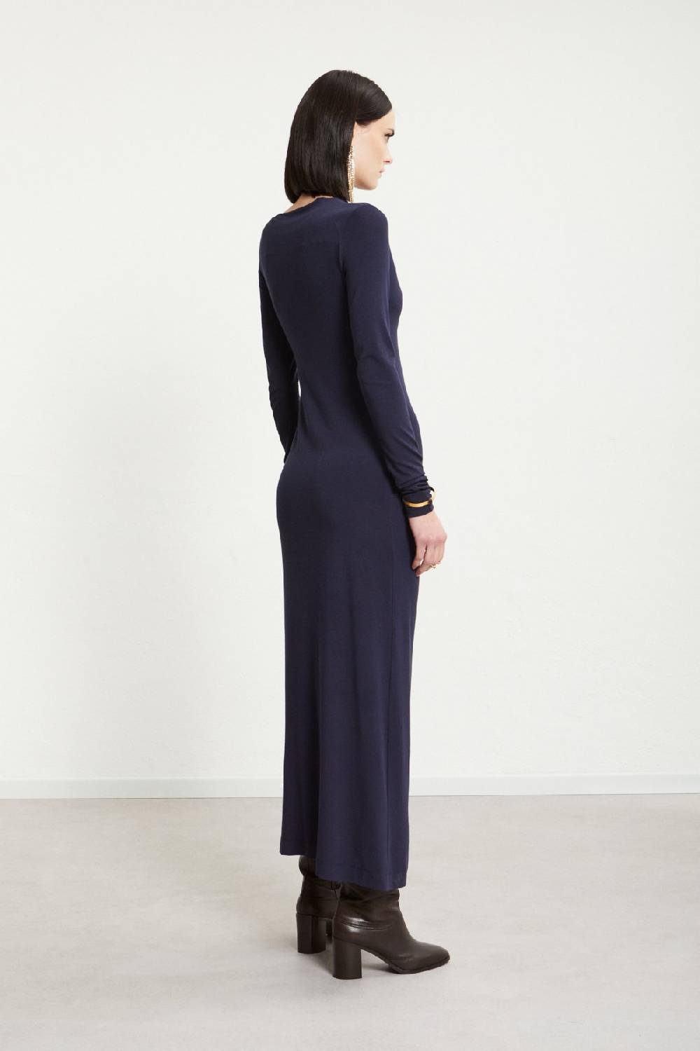 ottod'Ame Viscose long dress with pleats Pezzi Unici