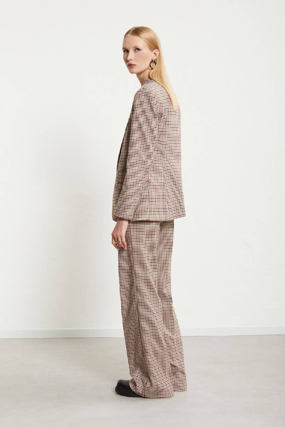 ottod'Ame Printed check straight trousers Soddisfazione Garantita