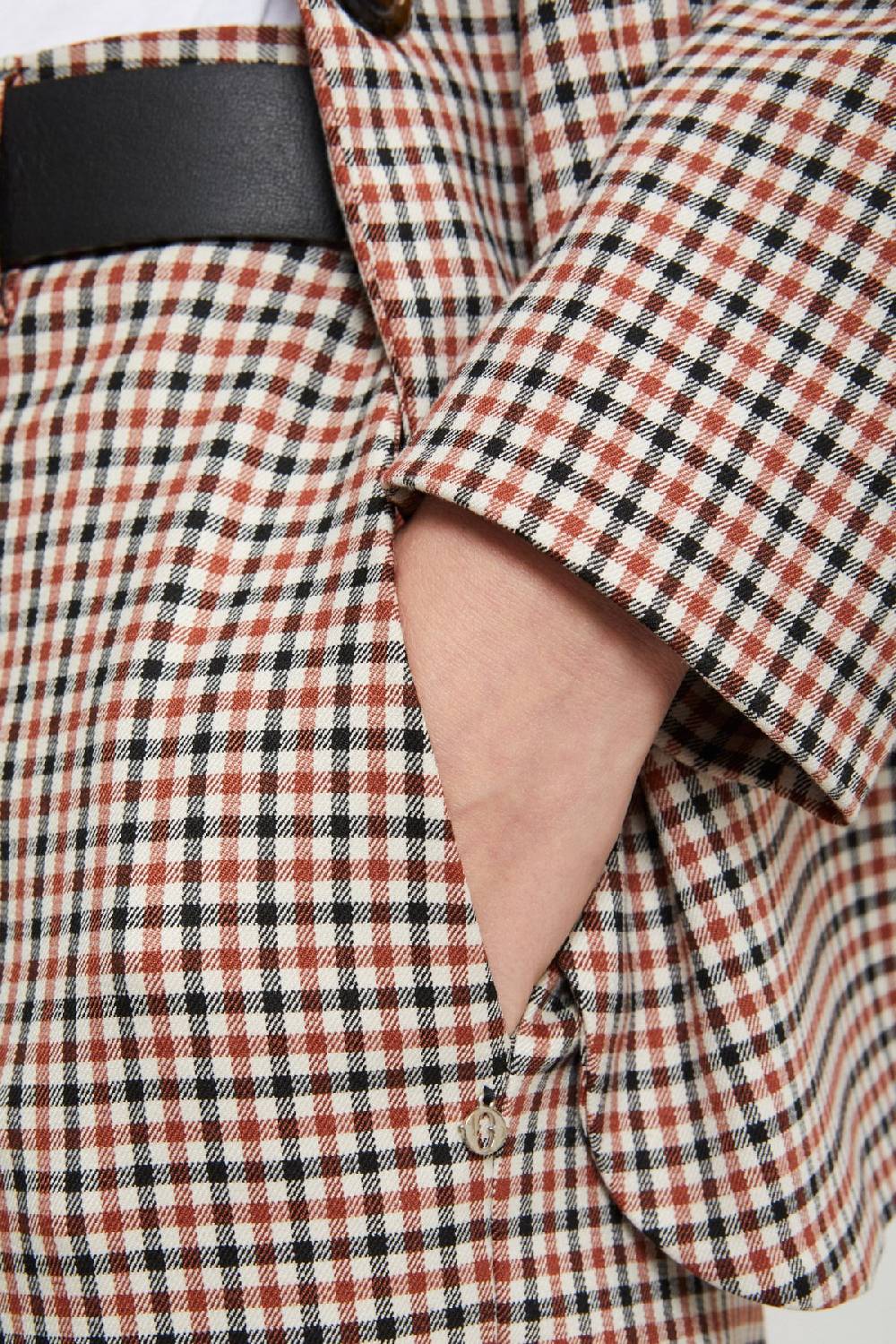 ottod'Ame Printed check straight trousers Soddisfazione Garantita