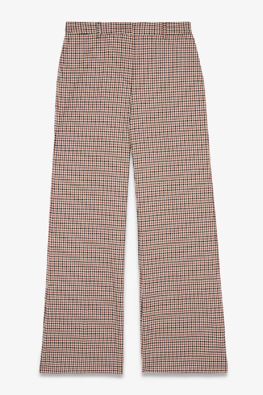 ottod'Ame Printed check straight trousers Soddisfazione Garantita
