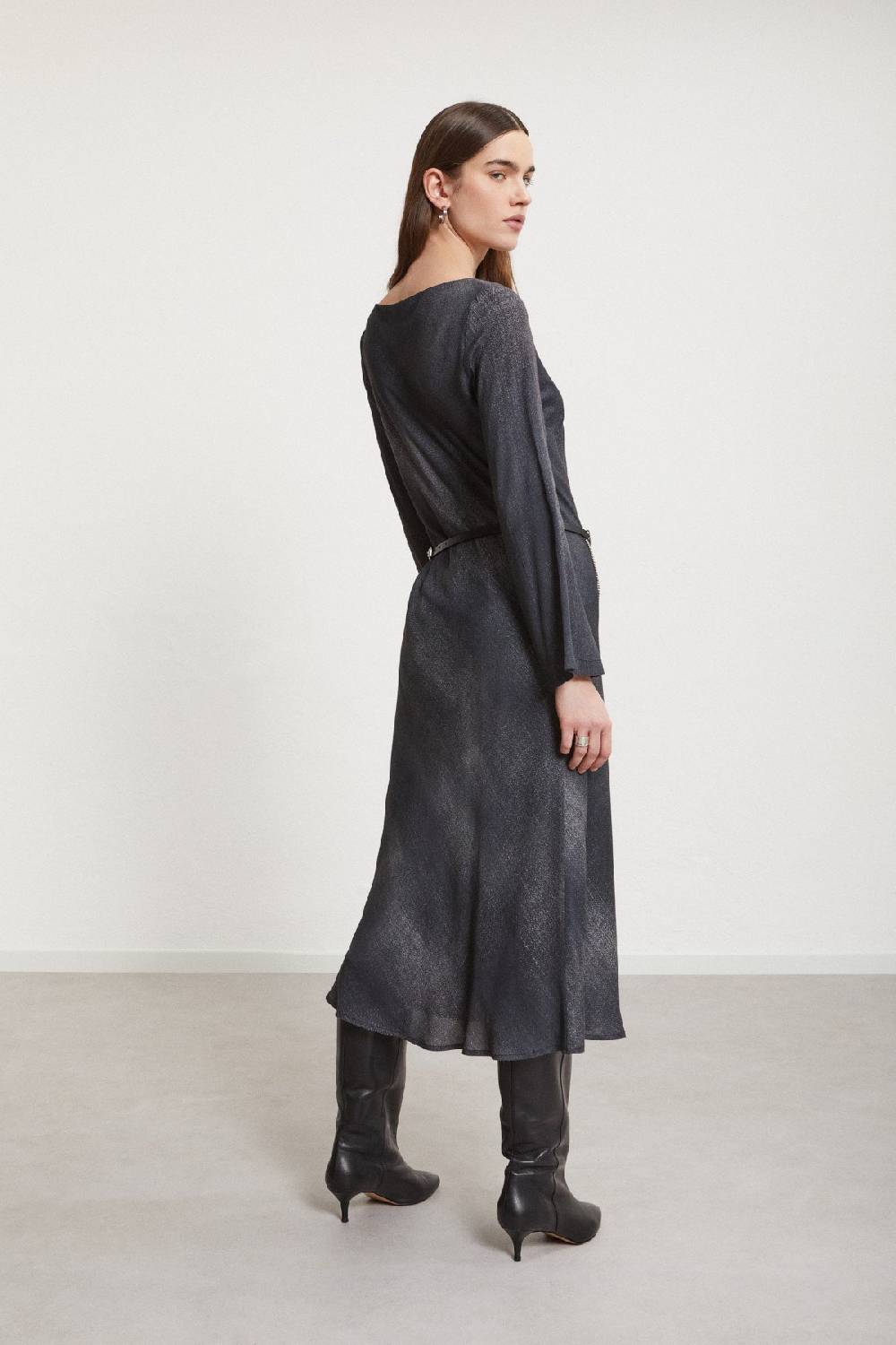 ottod'Ame Viscose midi dress with wide sleeve Sottocosto