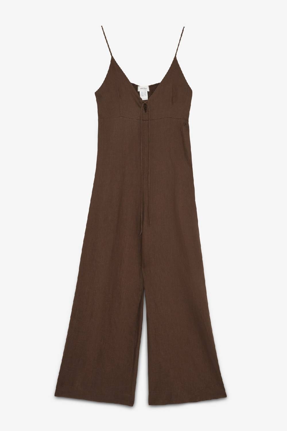 ottod'Ame Linen jumpsuit with lace Italia