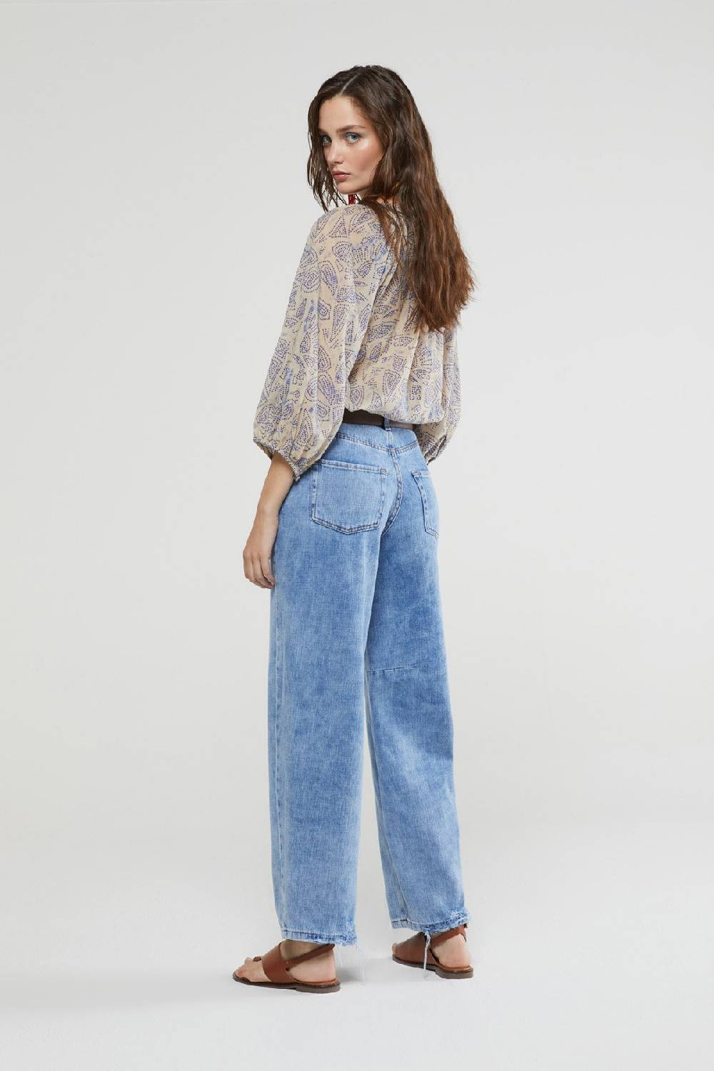 ottod'Ame Cotton shirt with balloon sleeves Nuovo