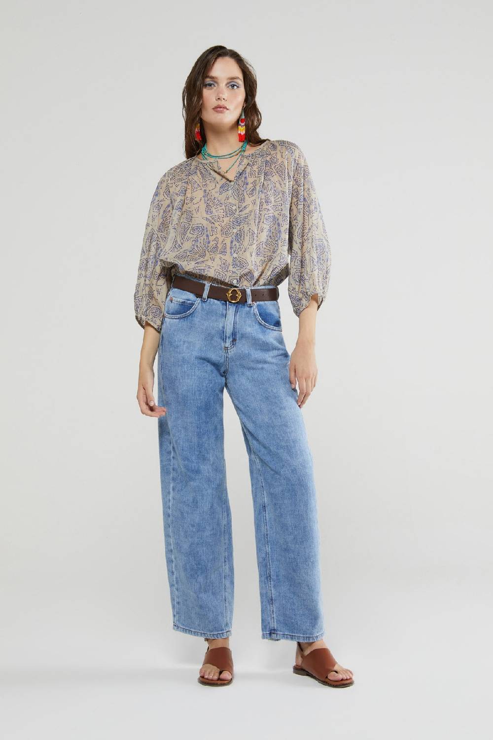 ottod'Ame Cotton shirt with balloon sleeves Nuovo