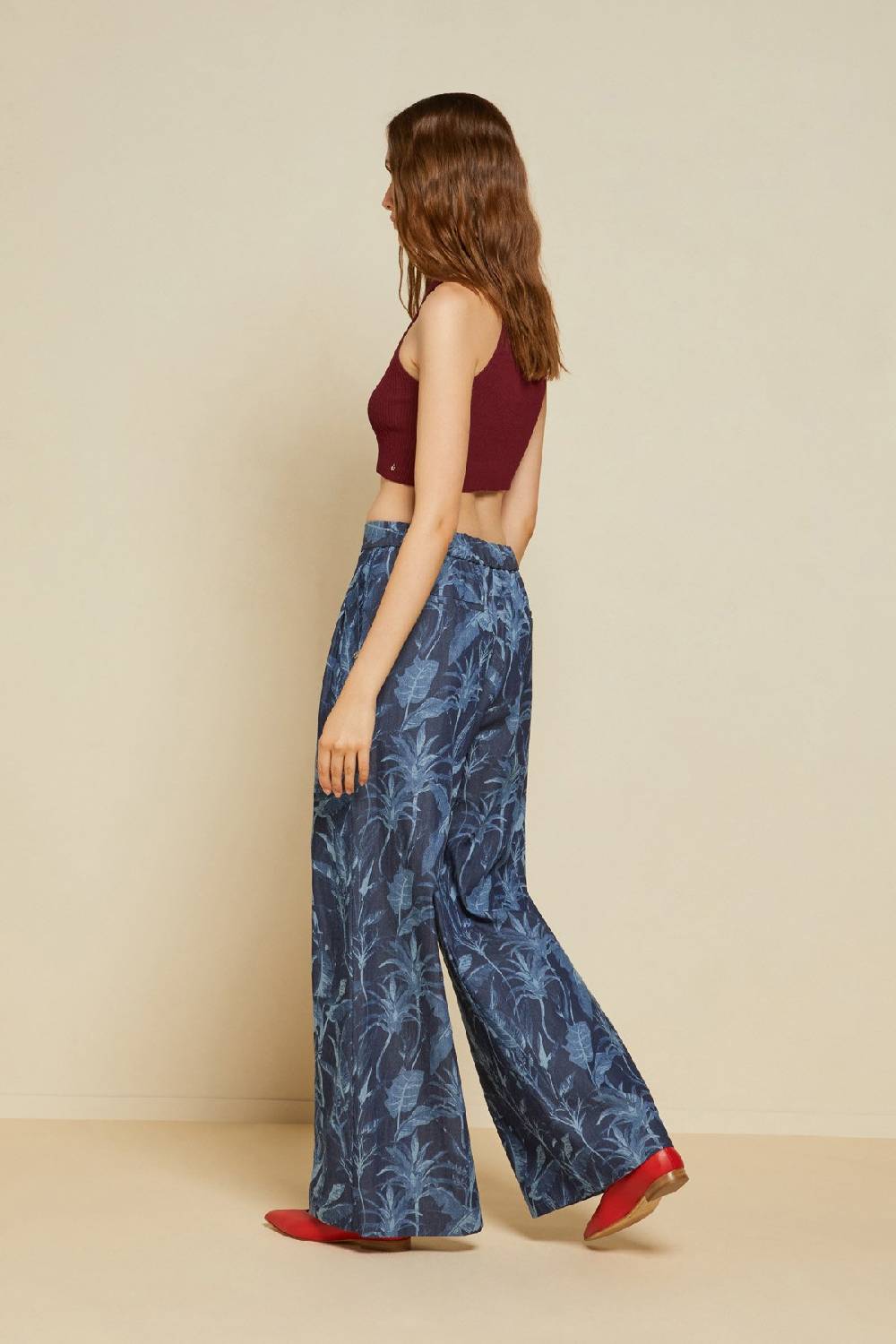 ottod'Ame Cotton palazzo trousers Spedizione Gratuita