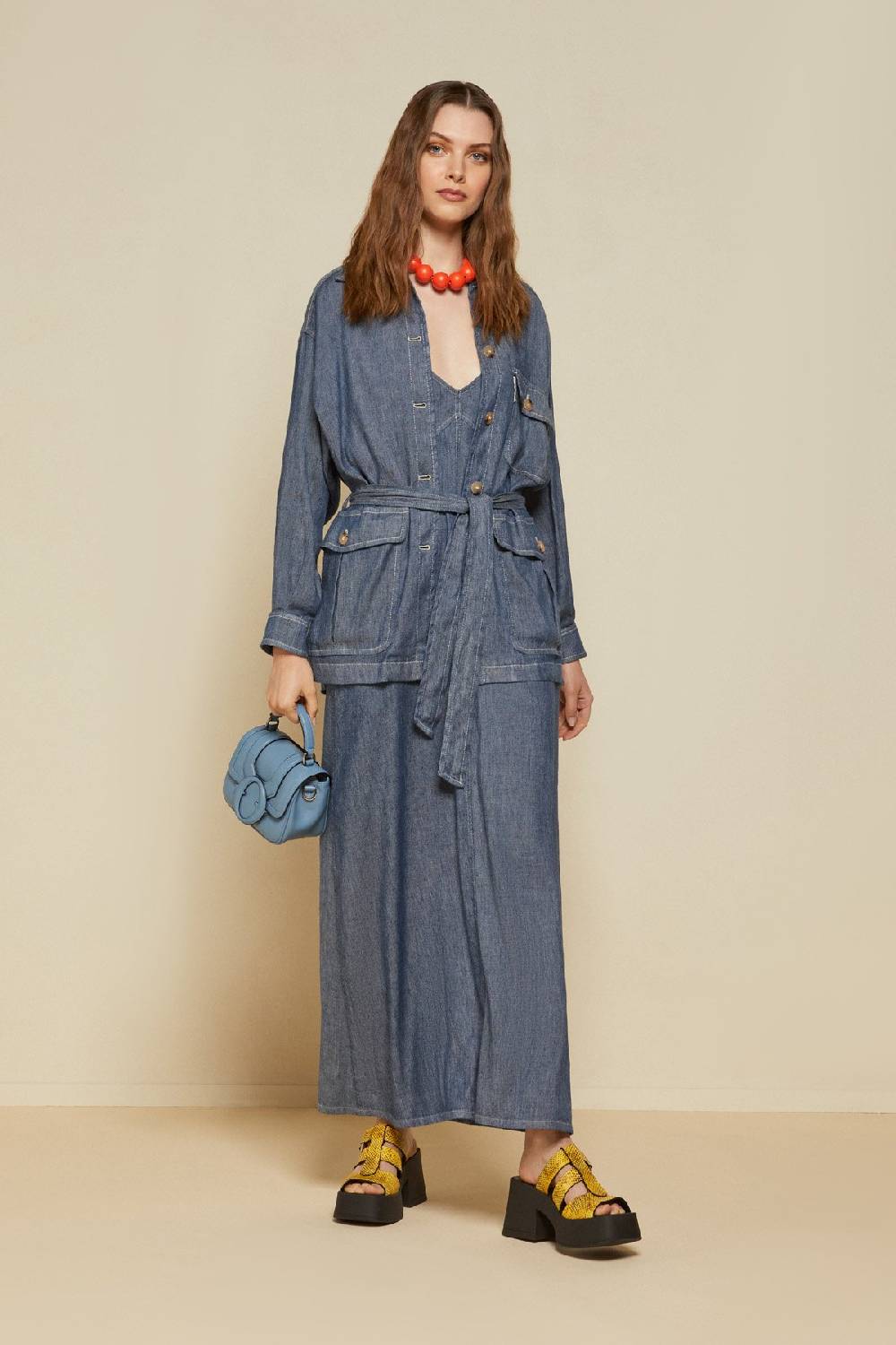 ottod'Ame Linen blend long dress Pezzi Unici