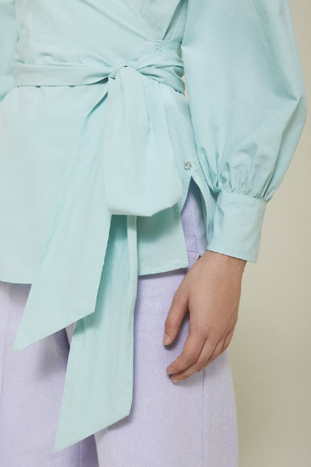 ottod'Ame Poplin sweater with sash Acquista Ora