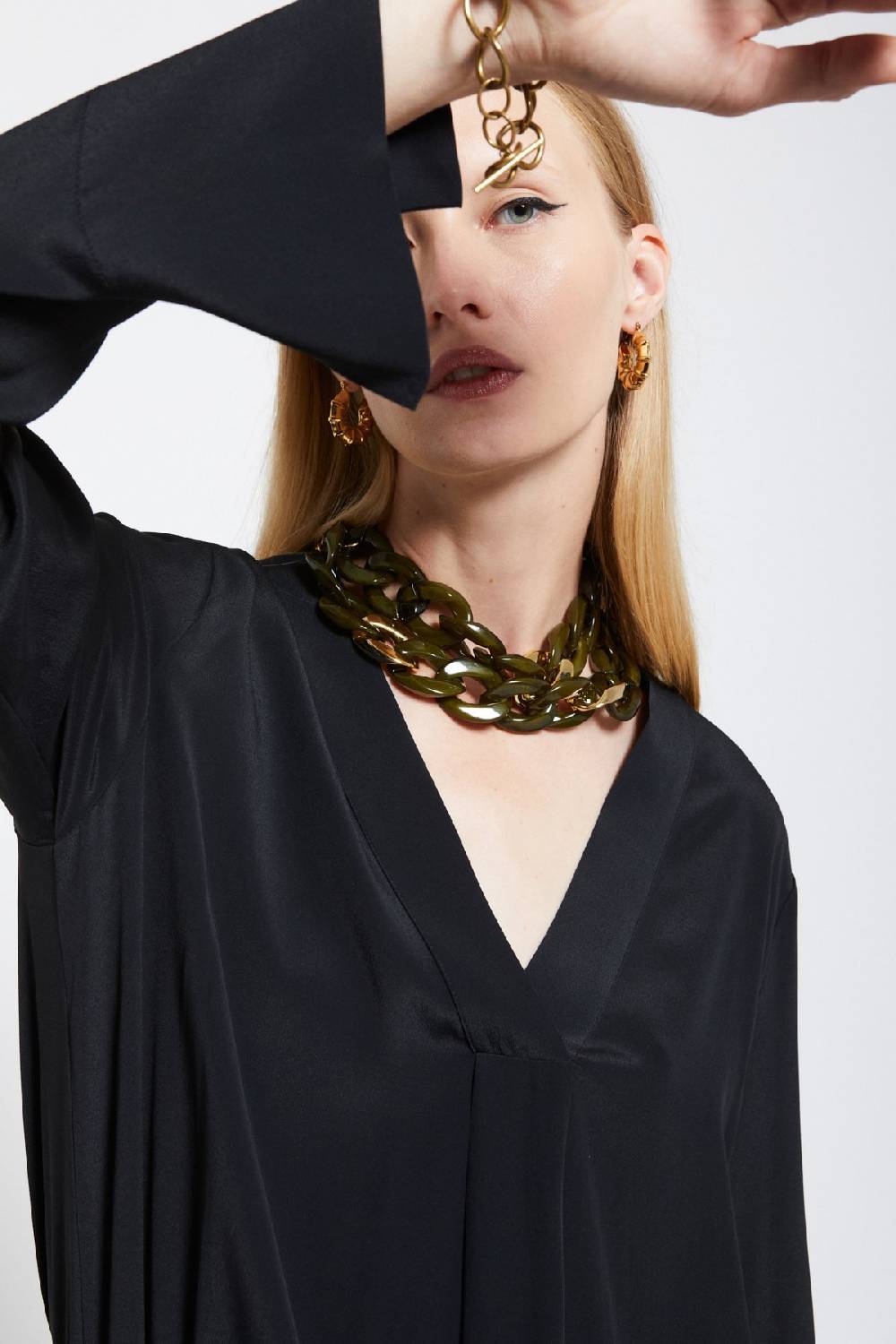 ottod'Ame Silk-blend blouse Moda
